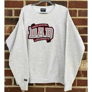 Vintage Ohio State Buckeye Dad Mens XL 90s Sweater Jansport Crewneck Embroidered